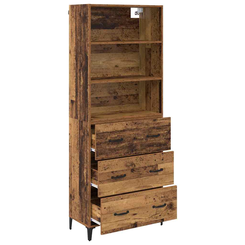 Highboard Old Wood 69.5 x 34 x 180 cm Engineered Wood