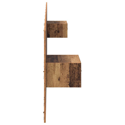 Headboard with Cabinet 3 pcs Old Wood Engineered Wood