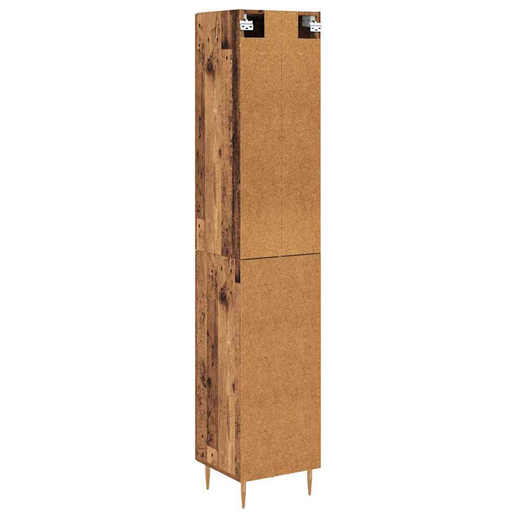 Highboard 2 pcs Old Wood Glass