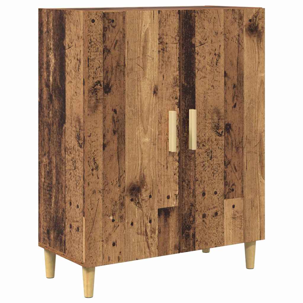 Highboard Old Wood 69.5 x 34 x 180 cm Engineered Wood and Glass