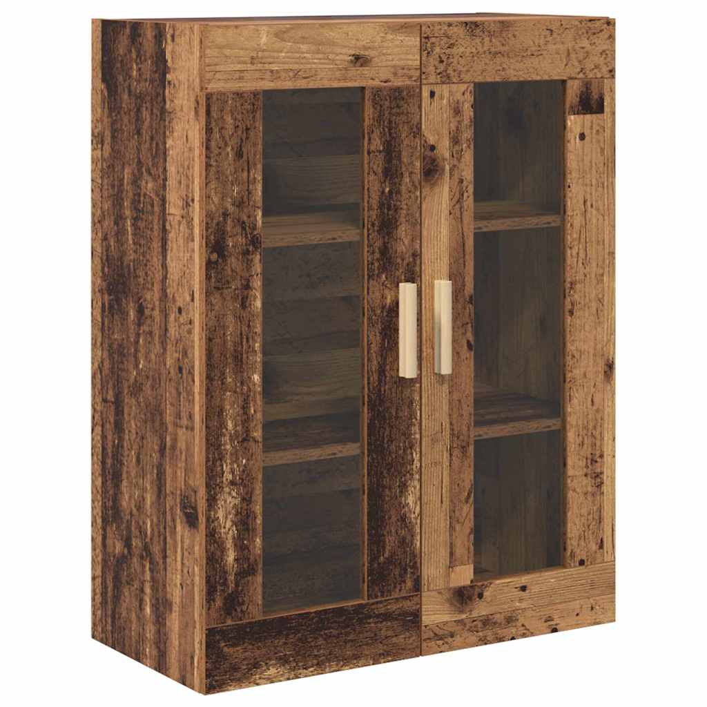 Highboard Old Wood 69.5 x 34 x 180 cm Engineered Wood and Glass
