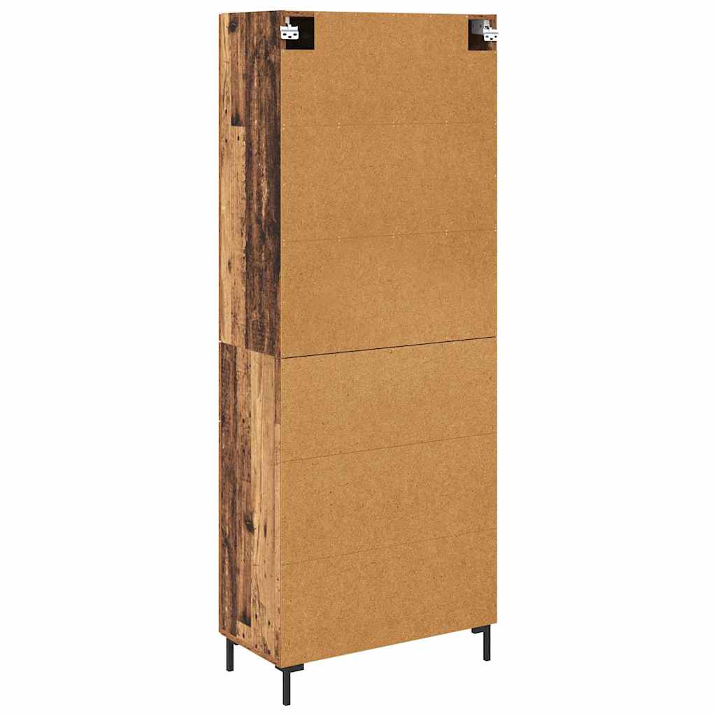 Highboard with Drawer 2 pcs Old Wood Engineered Wood