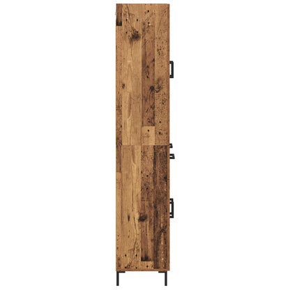 Highboard with Drawer 2 pcs Old Wood Engineered Wood
