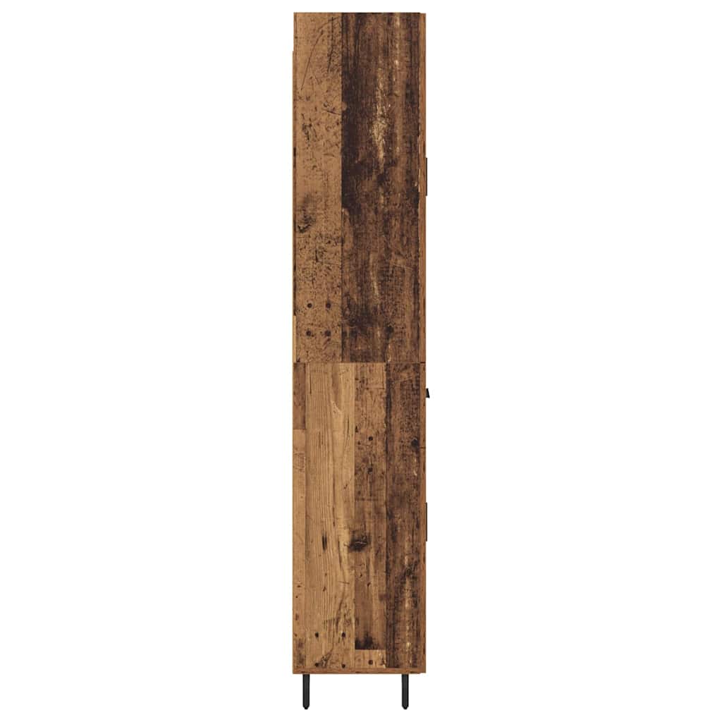 Highboard with Drawer 2 pcs Old Wood Engineered Wood and Glass