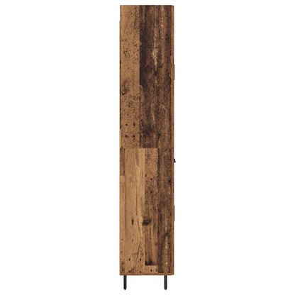 Highboard with Drawer 2 pcs Old Wood Engineered Wood and Glass