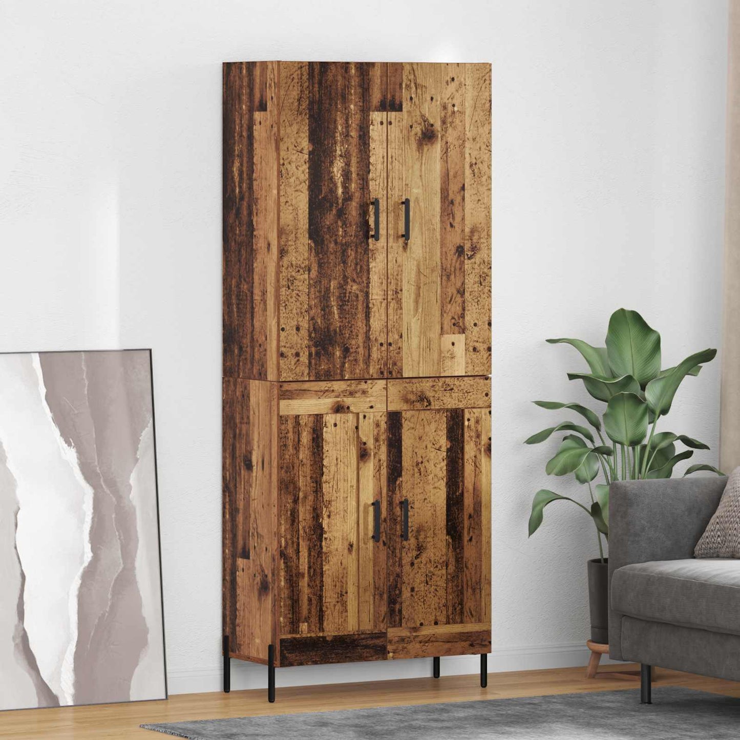 Highboard Old Wood 69.5 x 34 x 180 cm Engineered Wood
