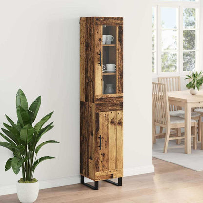 Highboard Old Wood 34.5 x 34 x 180 cm Engineered Wood