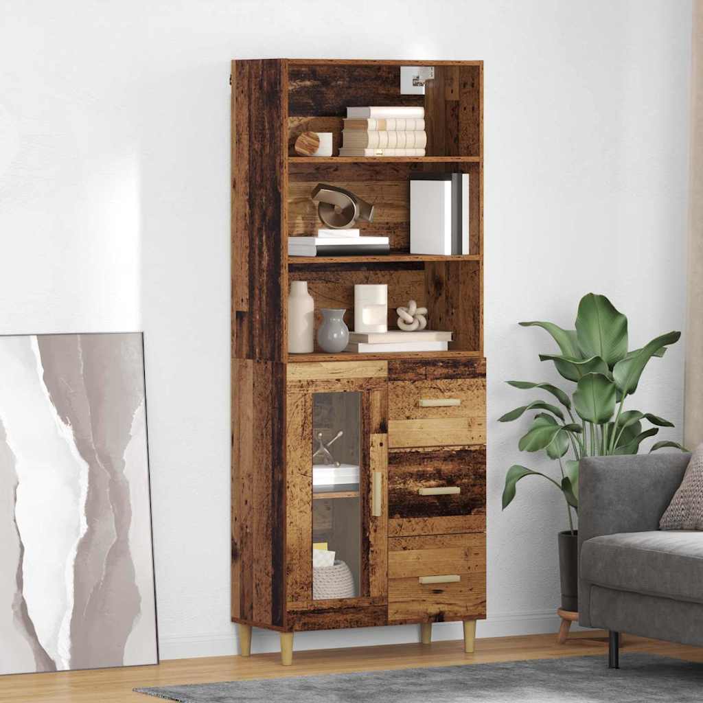 Highboard Old Wood 69.5 x 34 x 180 cm Engineered Wood