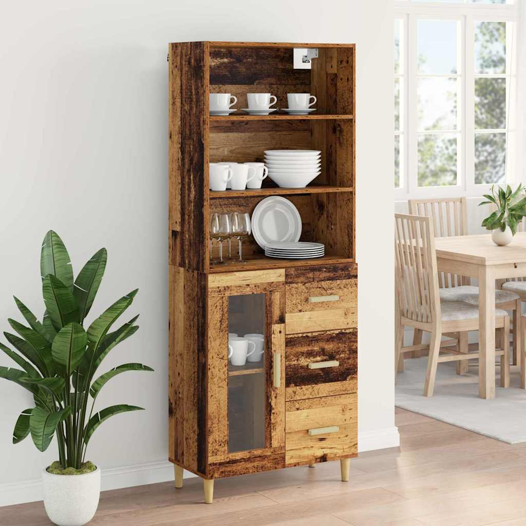 Highboard Old Wood 69.5 x 34 x 180 cm Engineered Wood