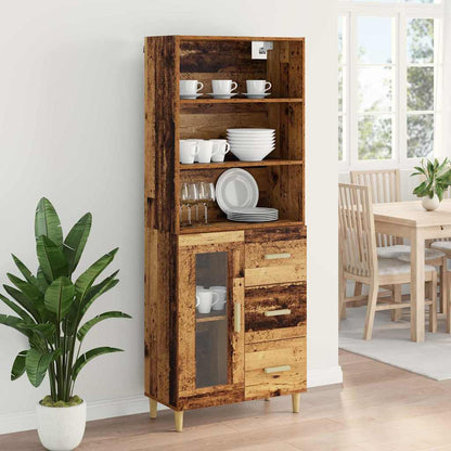 Highboard Old Wood 69.5 x 34 x 180 cm Engineered Wood