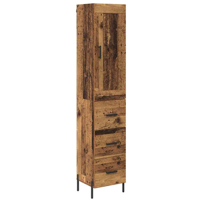 Highboard Old Wood 34.5 x 34 x 180 cm Engineered Wood