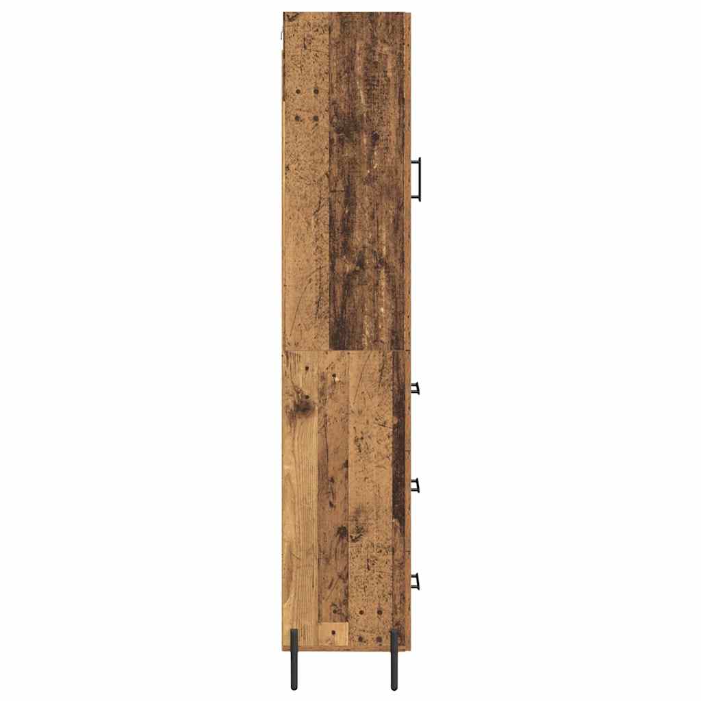 Highboard Old Wood 34.5 x 34 x 180 cm Engineered Wood