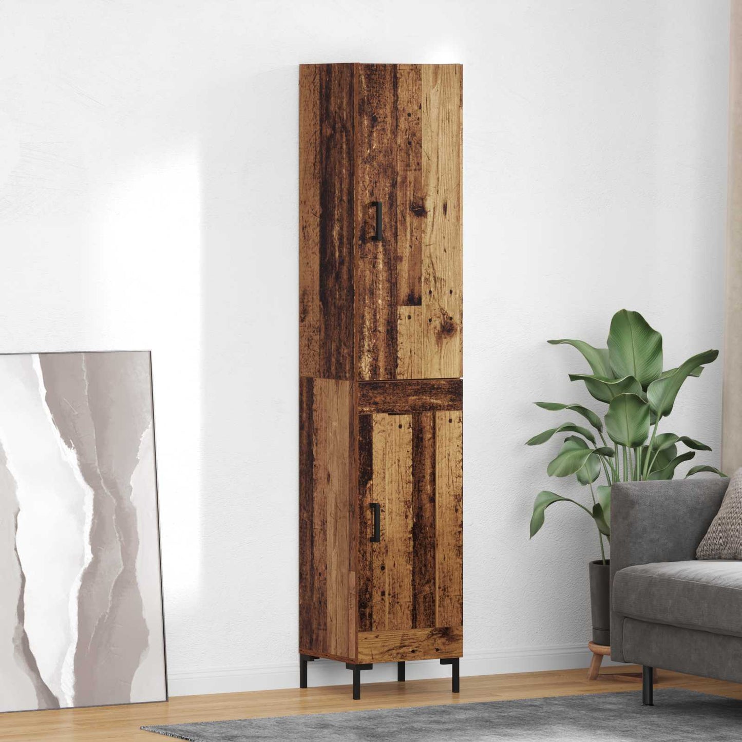 Highboard Old Wood 69.5 x 34 x 180 cm Engineered Wood