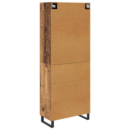 Highboard with Drawer 2 pcs Old Wood Engineered Wood