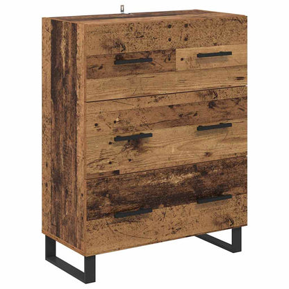 Highboard with Drawer 2 pcs Old Wood Engineered Wood