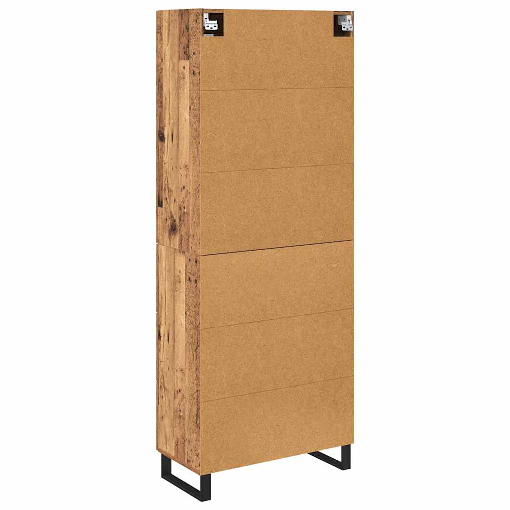 Highboard with Drawer 2 pcs Old Wood Engineered Wood