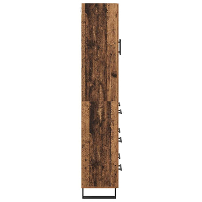 Highboard with Drawer 2 pcs Old Wood Engineered Wood