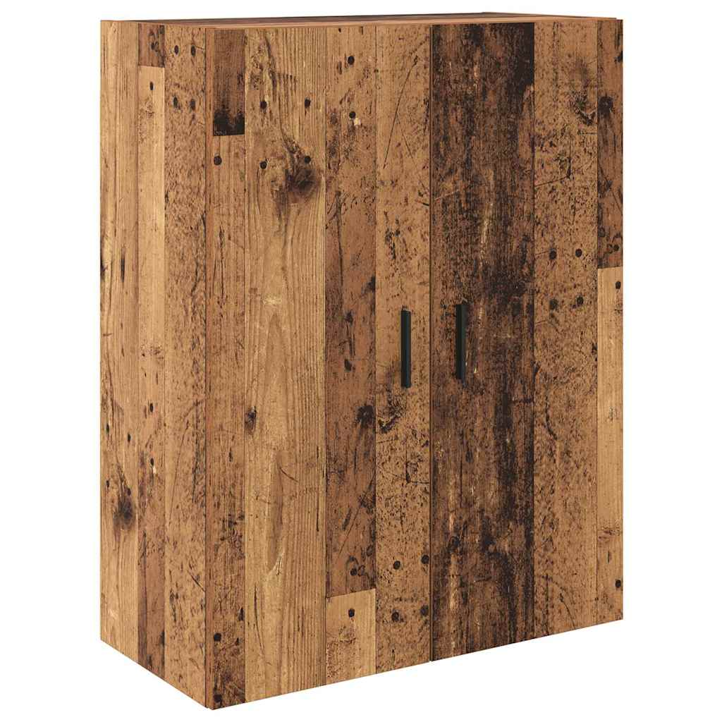 Highboard with Drawer 2 pcs Old Wood Engineered Wood and Glass