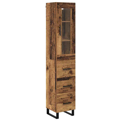 Highboard Old Wood 34.5 x 34 x 180 cm Engineered Wood