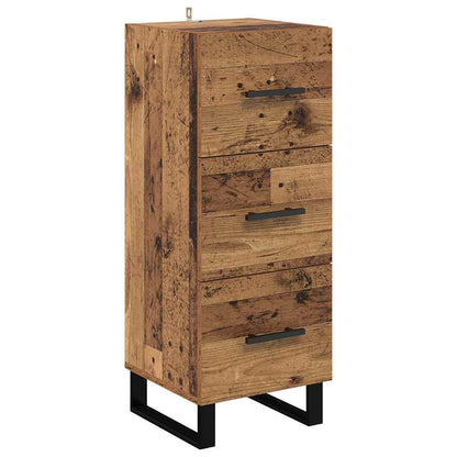 Highboard Old Wood 34.5 x 34 x 180 cm Engineered Wood