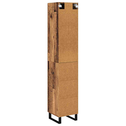 Highboard Old Wood 34.5 x 34 x 180 cm Engineered Wood