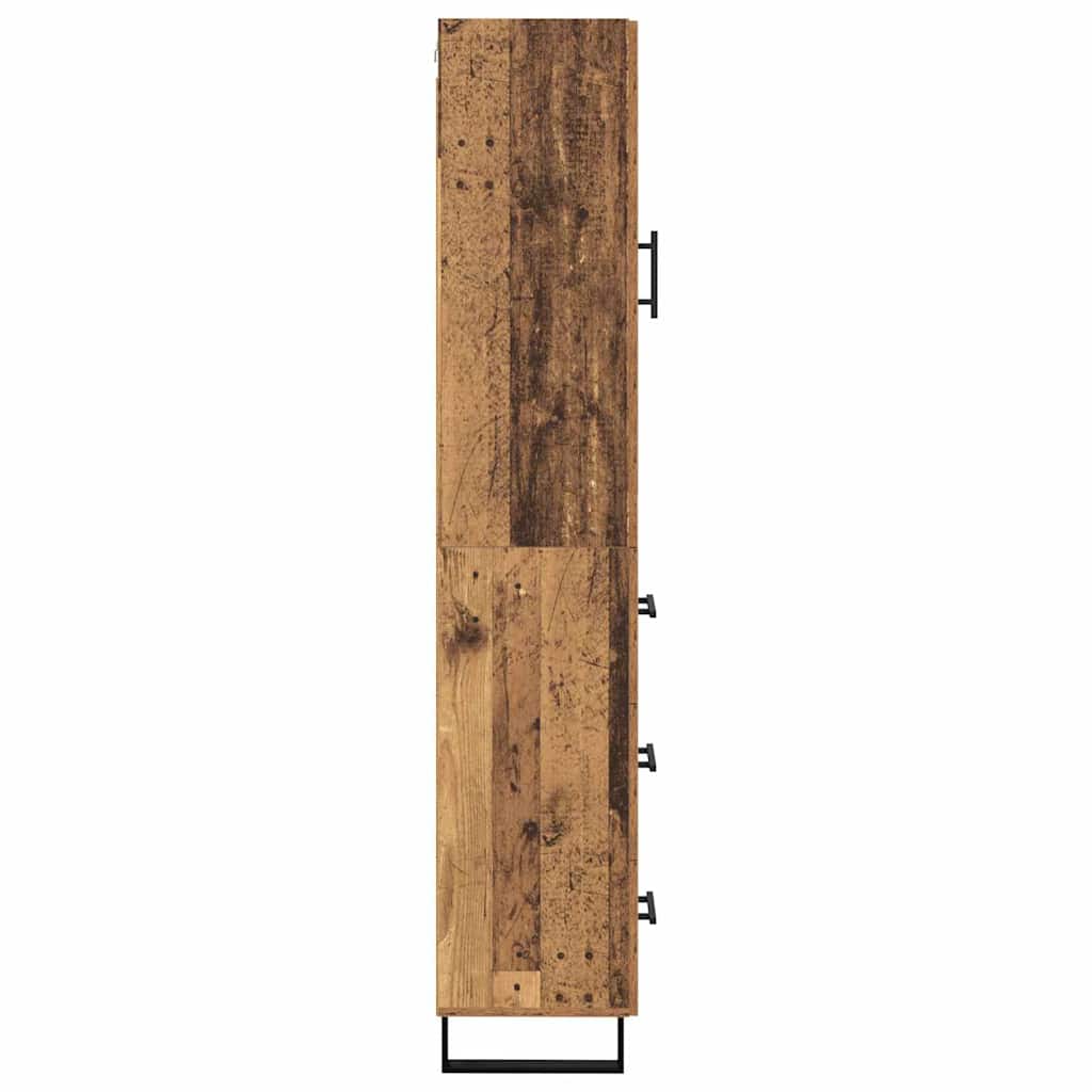 Highboard Old Wood 34.5 x 34 x 180 cm Engineered Wood