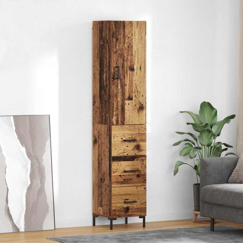 Highboard Old Wood 69.5 x 34 x 180 cm Engineered Wood