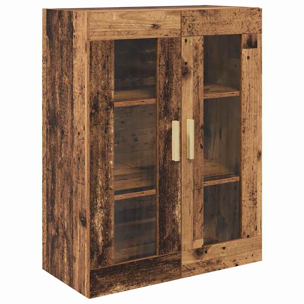 Highboard Old Wood 69.5 x 34 x 180 cm Engineered Wood and Glass
