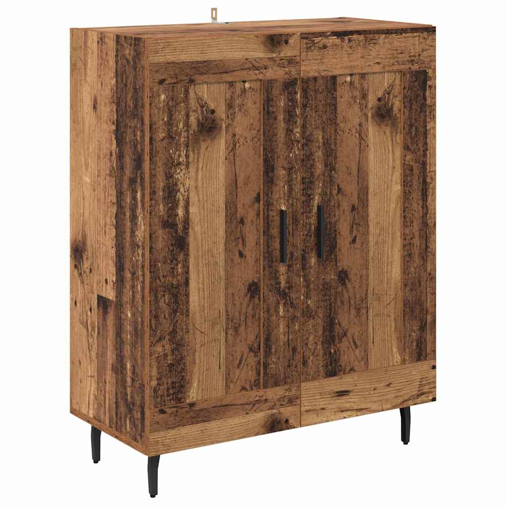 Highboard Old Wood 69.5 x 34 x 180 cm Engineered Wood and Glass