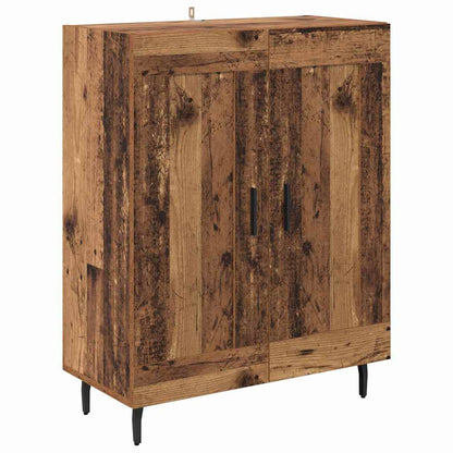 Highboard Old Wood 69.5 x 34 x 180 cm Engineered Wood and Glass