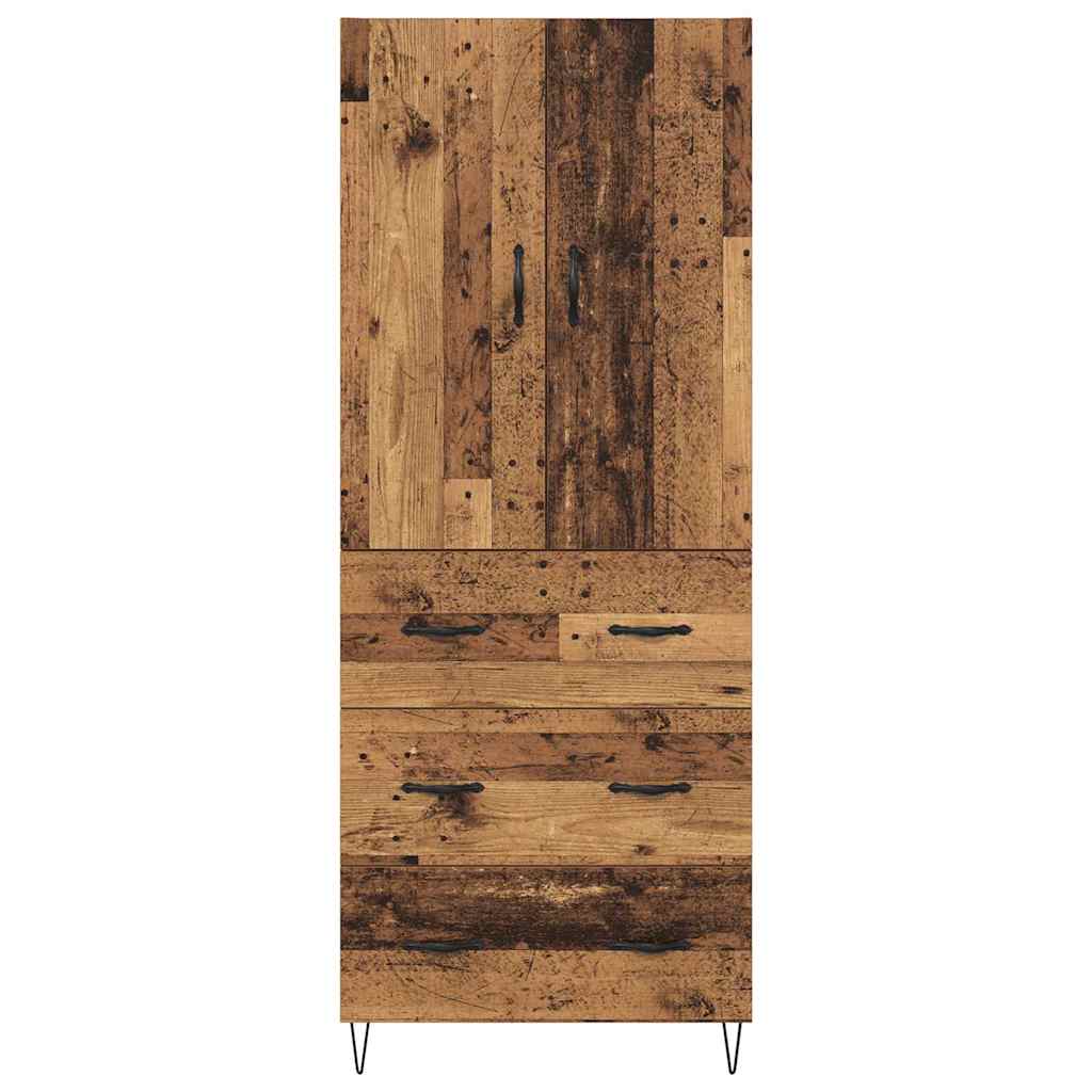 Highboard with Drawer 2 pcs Old Wood Engineered Wood