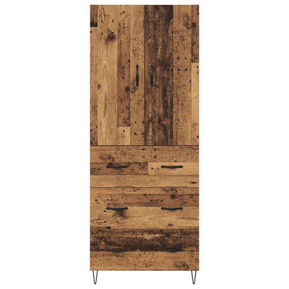 Highboard with Drawer 2 pcs Old Wood Engineered Wood