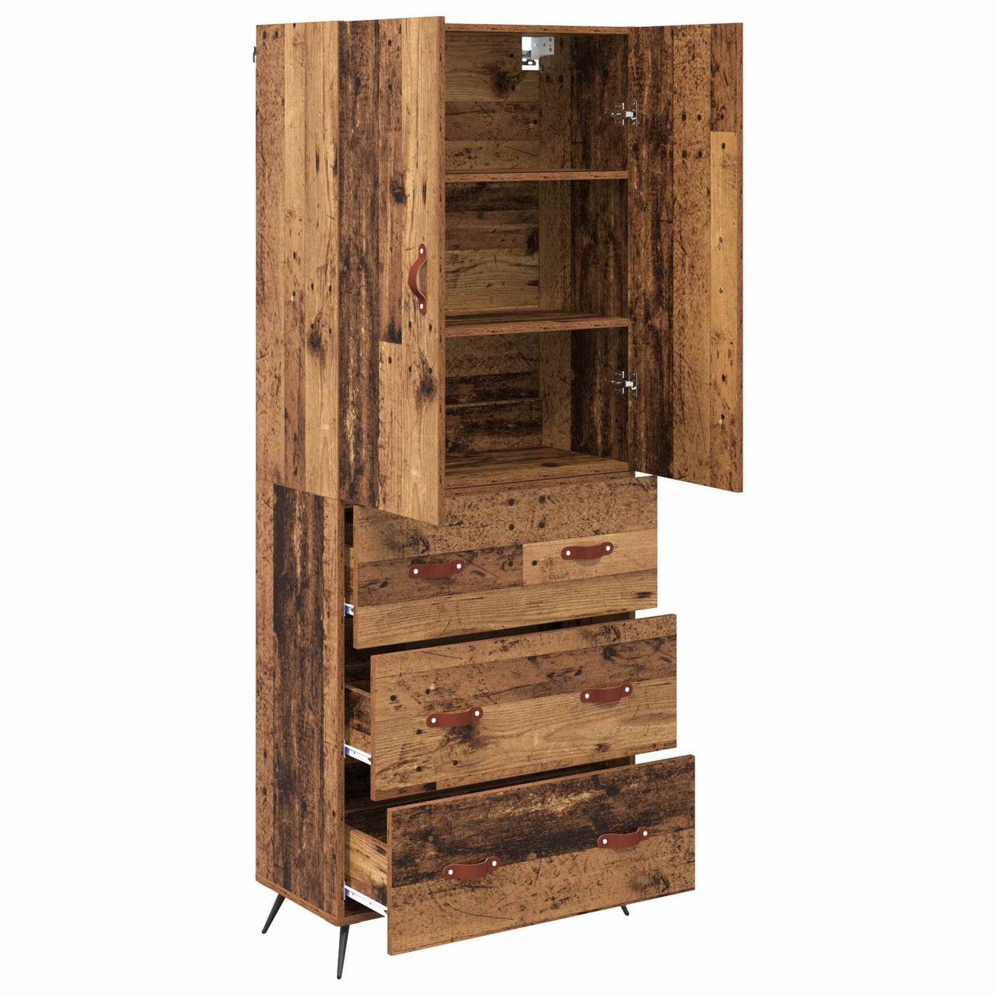 Highboard Old Wood 69.5 x 34 x 180 cm Engineered Wood