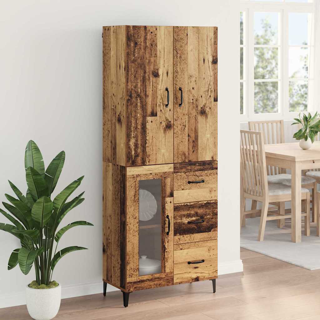Highboard Old Wood 69.5 x 34 x 180 cm Engineered Wood