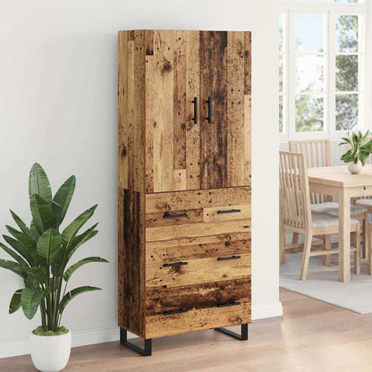 Highboard with Drawer 2 pcs Old Wood 69.5 x 34 x 180 cm