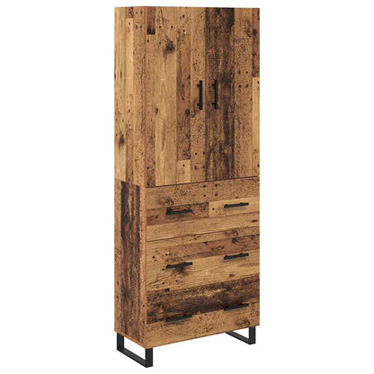 Highboard with Drawer 2 pcs Old Wood 69.5 x 34 x 180 cm