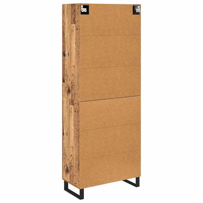 Highboard with Drawer 2 pcs Old Wood 69.5 x 34 x 180 cm