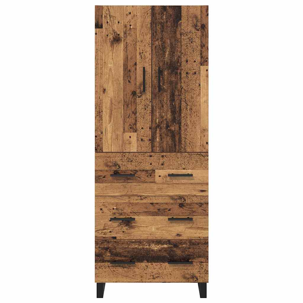 Highboard with Drawer 2 pcs Old Wood 69.5 x 34 x 180 cm