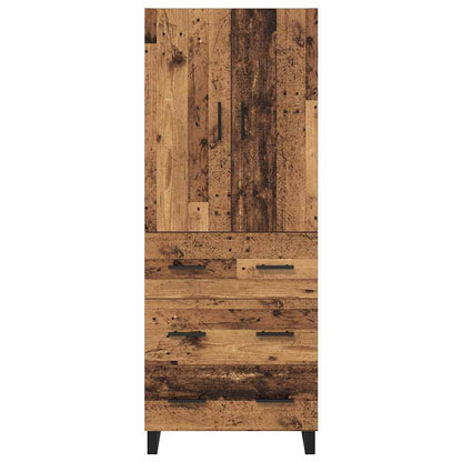 Highboard with Drawer 2 pcs Old Wood 69.5 x 34 x 180 cm