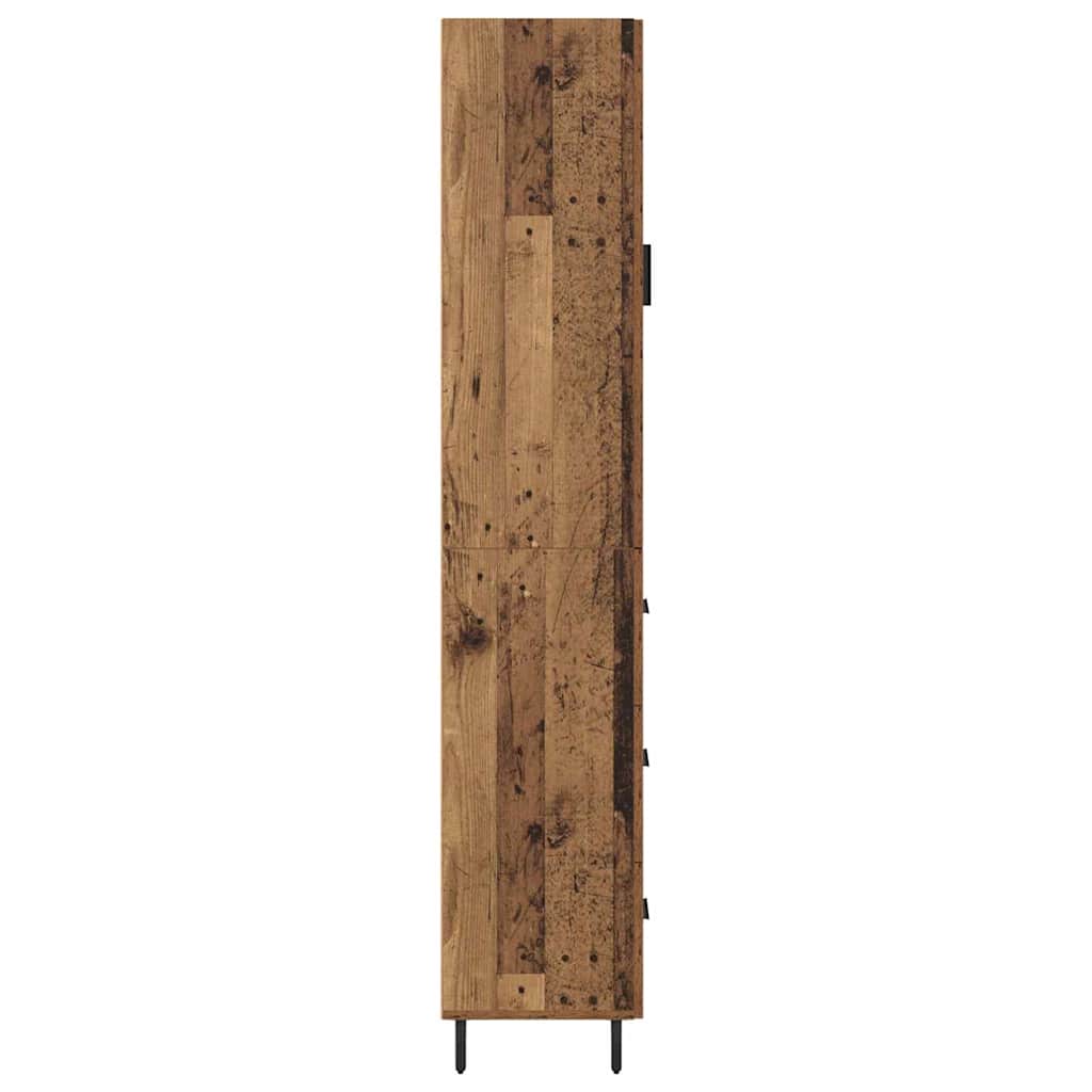 Highboard Old Wood 34.5 x 34 x 180 cm Engineered Wood
