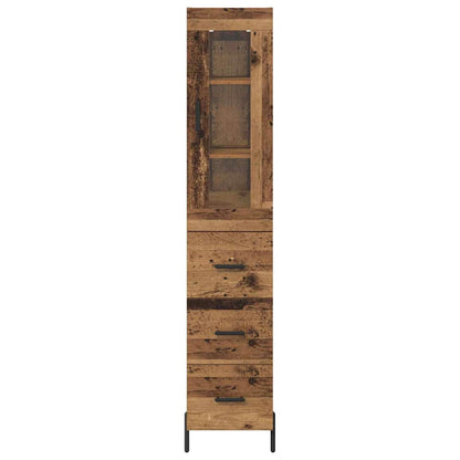 Highboard Old Wood 34.5 x 34 x 180 cm Engineered Wood