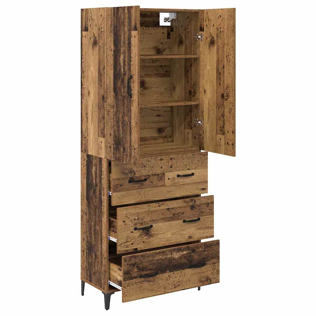 Highboard Old Wood 69.5 x 34 x 180 cm Engineered Wood