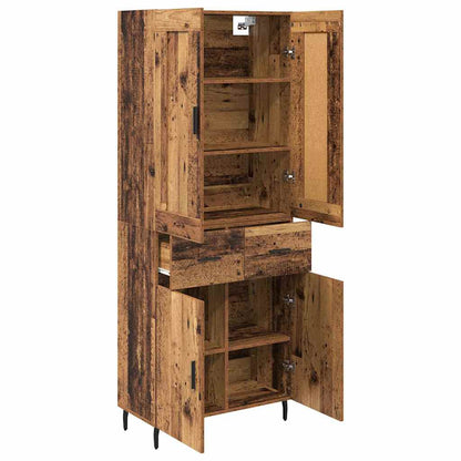 Highboard with Drawer 2 pcs Old Wood Engineered Wood