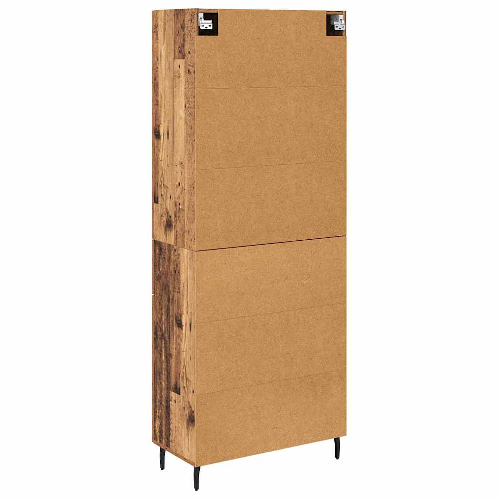 Highboard with Drawer 2 pcs Old Wood Engineered Wood