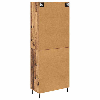 Highboard with Drawer 2 pcs Old Wood Engineered Wood