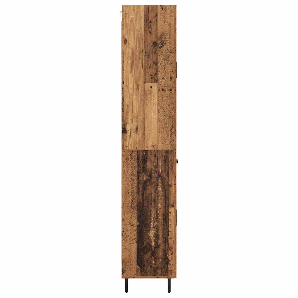 Highboard with Drawer 2 pcs Old Wood Engineered Wood