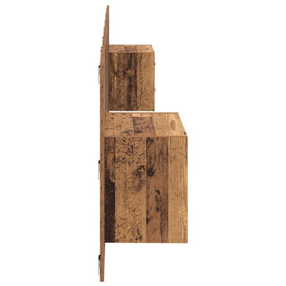 Headboard with Cabinet 3 pcs Old Wood Engineered Wood