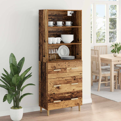 Highboard Old Wood 69.5 x 32.5 x 180 cm Engineered Wood