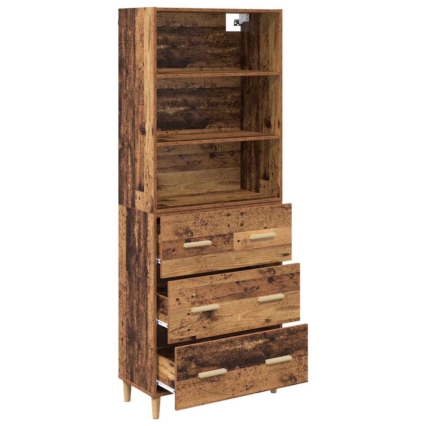 Highboard Old Wood 69.5 x 32.5 x 180 cm Engineered Wood