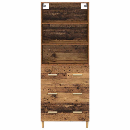 Highboard Old Wood 69.5 x 32.5 x 180 cm Engineered Wood